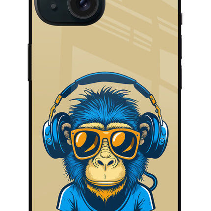 Monkey Headphone iPhone 15 Metal Case