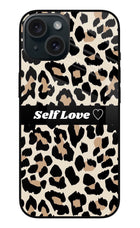 Leopard Print Self Love iPhone 15 Metal Case
