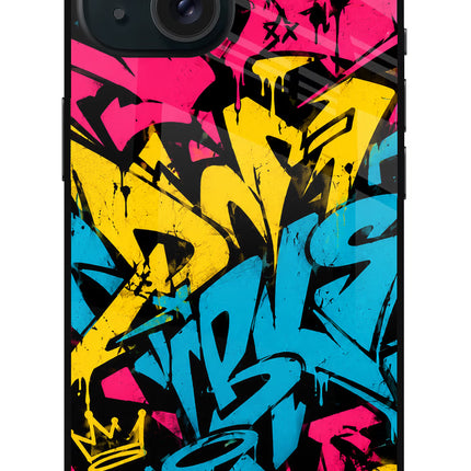 Graffiti Vibe iPhone 15 Metal Case Back Cover by Casekaro