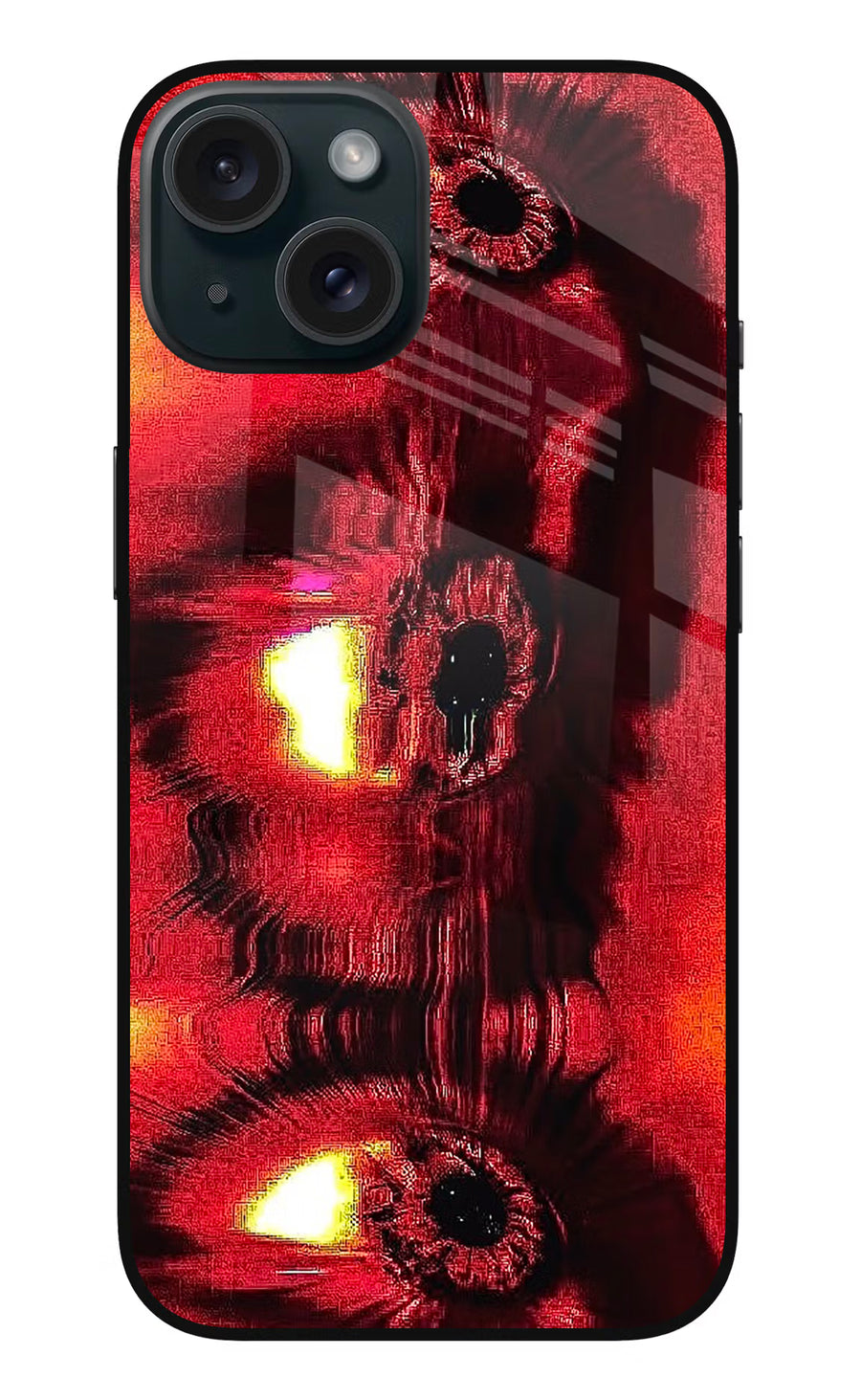 Fire Eye iPhone 15 Back Cover, Metal case