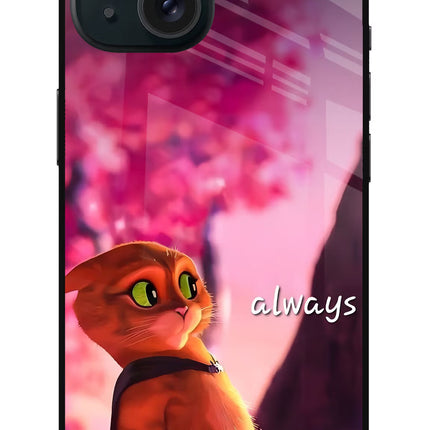 Always Cat iPhone 15 Plus Metal Case Back Cover by Casekaro