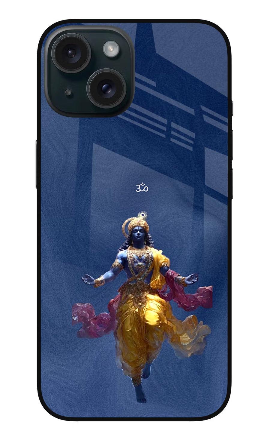 Cosmic Krishna iPhone 15 Plus Back Cover, Metal case