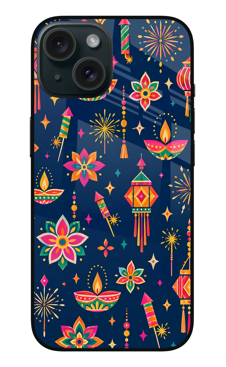 Festive Pop iPhone 15 Plus Back Cover, Metal case