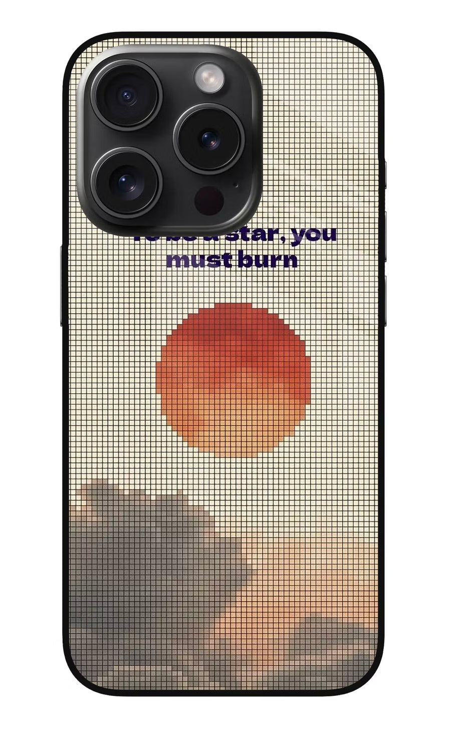 Pixel Sun iPhone 15 Pro Back Cover, Metal case