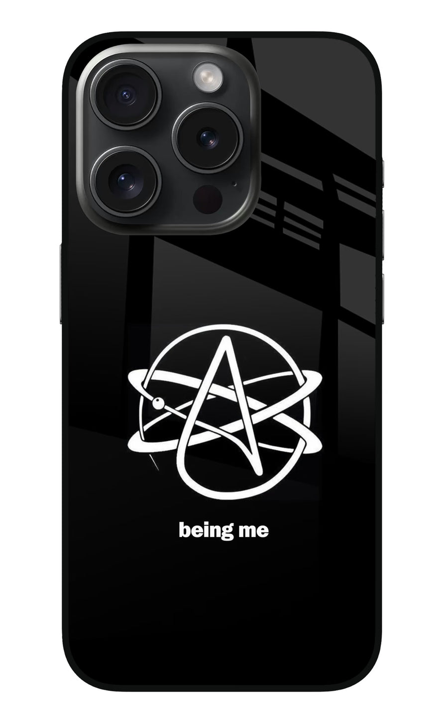 Atheist Symbol iPhone 15 Pro Back Cover, Metal case