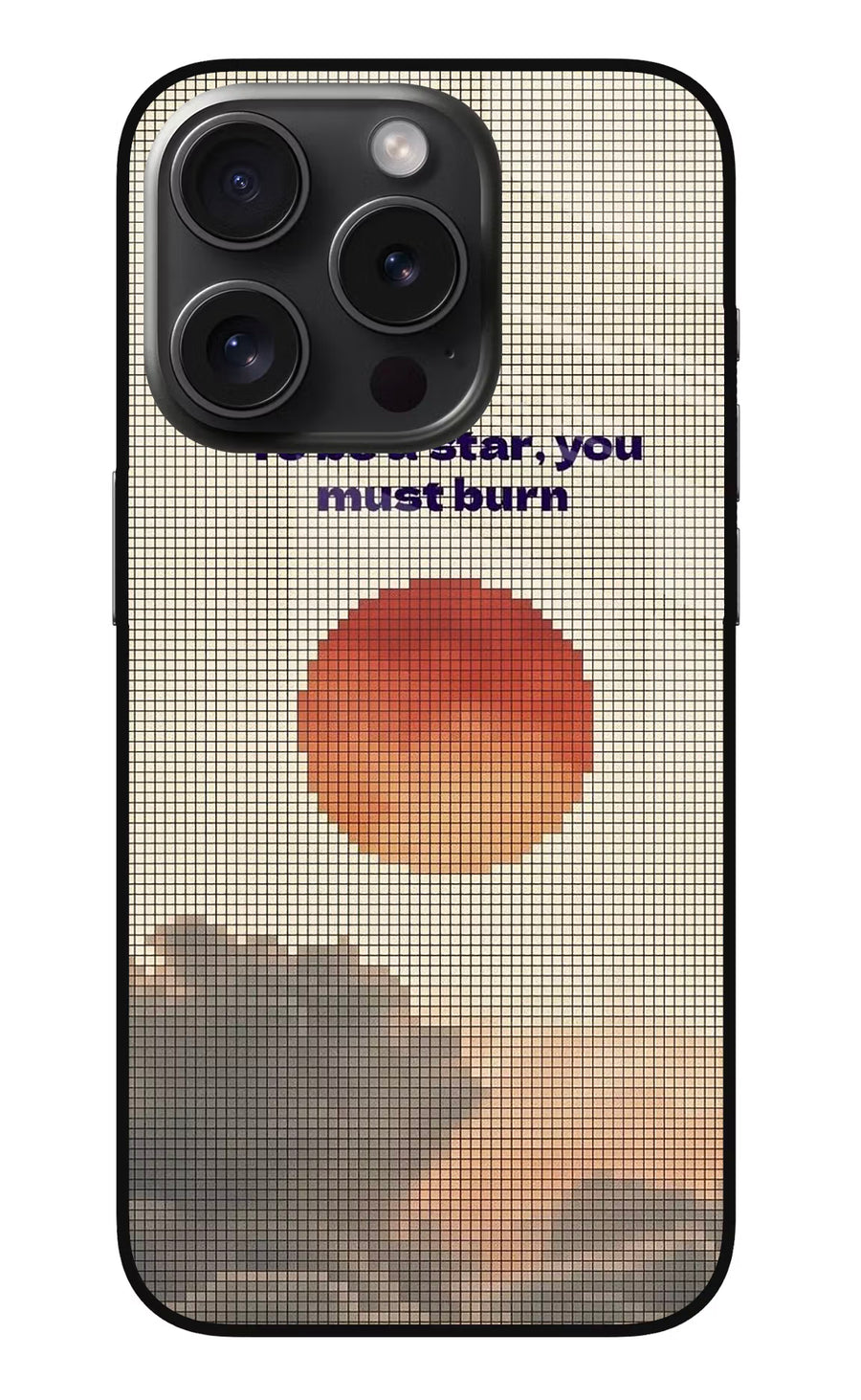 Pixel Sun iPhone 15 Pro Max Back Cover, Metal case