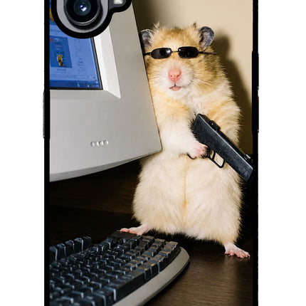 Hacker Hamster Nothing Phone 1 Metal Case Back Cover by Casekaro