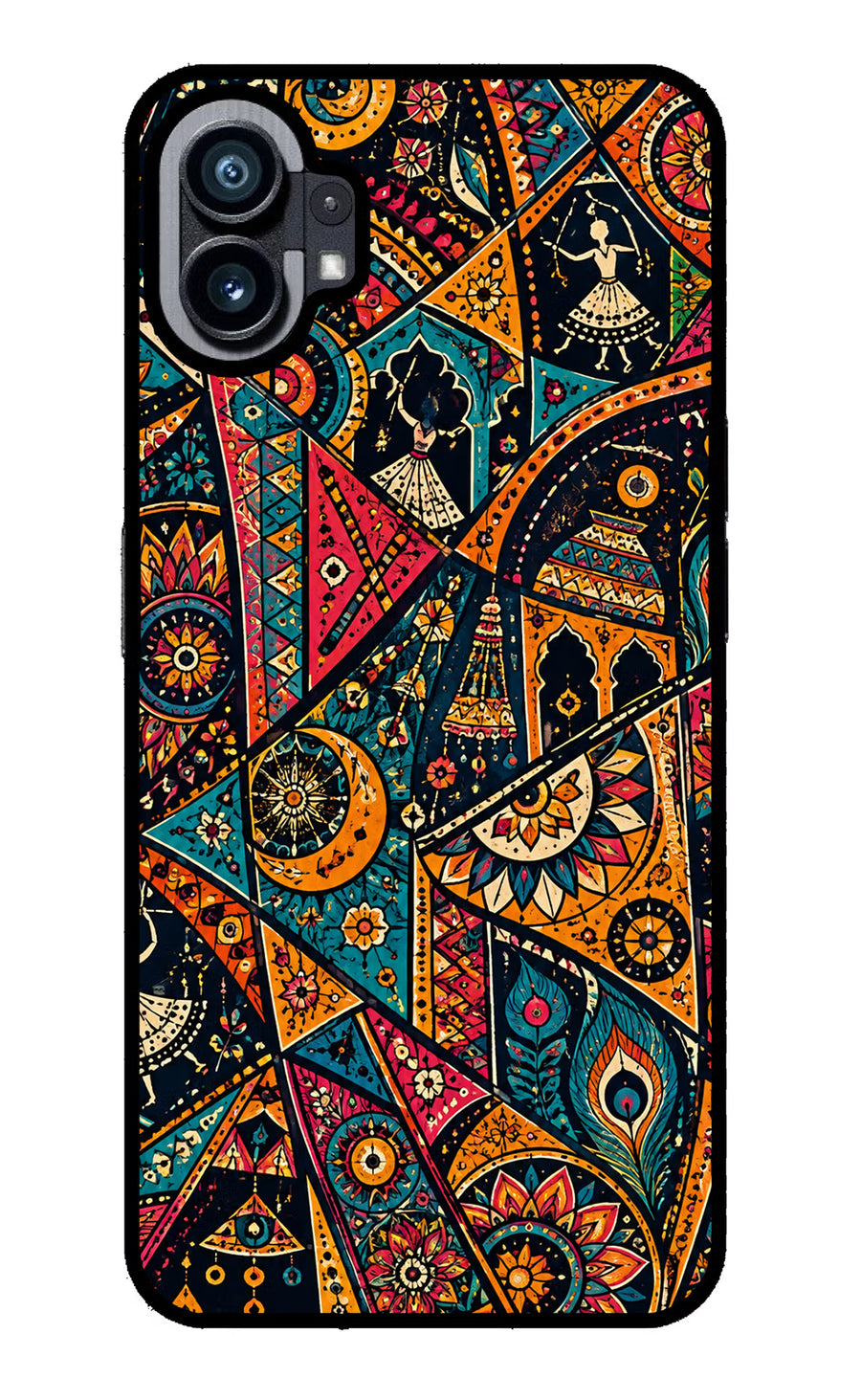 Folk Print Nothing Phone 1 Back Cover, Metal case