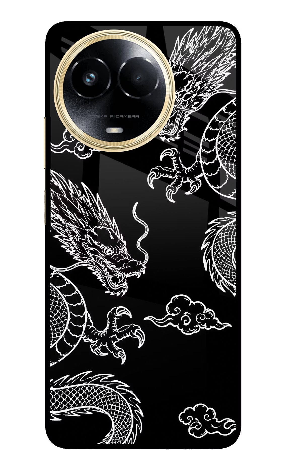 Twin Dragons Realme 11 5G/11X 5G/C67 Metal Case Back Cover by Casekaro