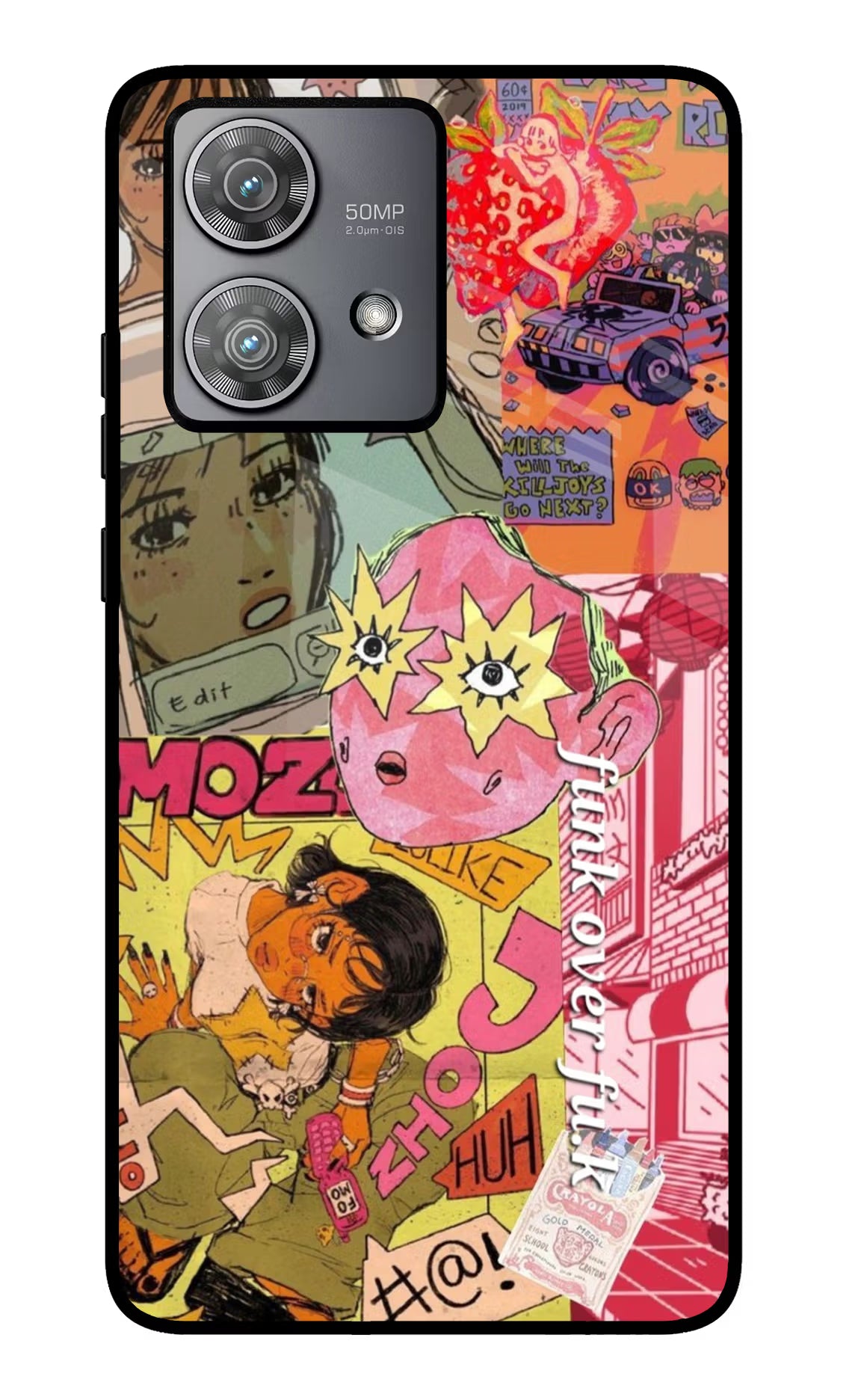 Funkover Moto Edge 40 Neo Metal Case Back Cover by Casekaro