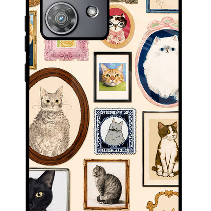 Mirror Cats Moto Edge 40 Neo Metal Case Back Cover by Casekaro