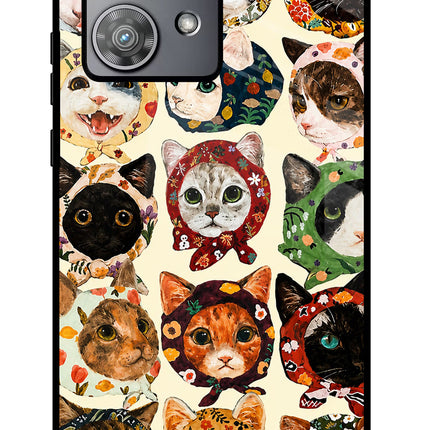 Cool Cat Moto Edge 40 Neo Metal Case Back Cover by Casekaro