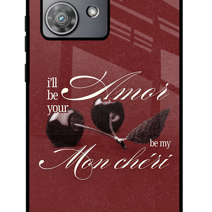 Velvet Cherry Moto Edge 40 Neo Metal Case Back Cover by Casekaro