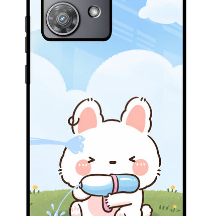 Bunny Treat Moto Edge 40 Neo Metal Case Back Cover by Casekaro