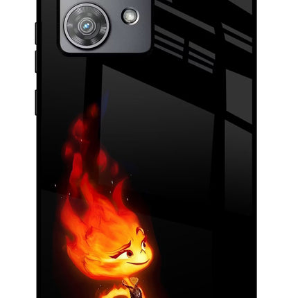 Ember Flame Moto Edge 40 Neo Metal Case Back Cover by Casekaro