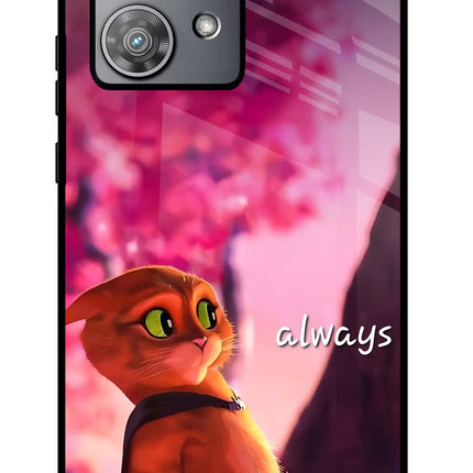 Always Cat Moto Edge 40 Neo Metal Case Back Cover by Casekaro