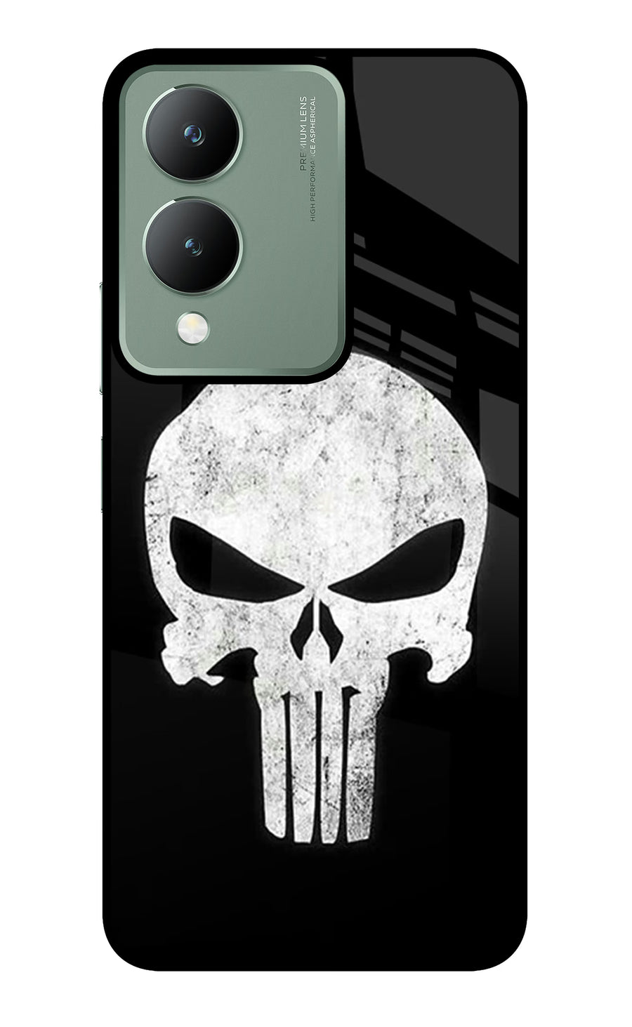 Punisher Skull Vivo Y17s Back Cover, Metal case