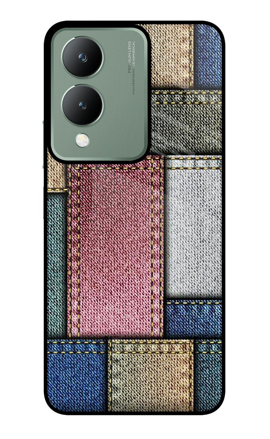 Multicolor Jeans Vivo Y17s Back Cover, Metal case