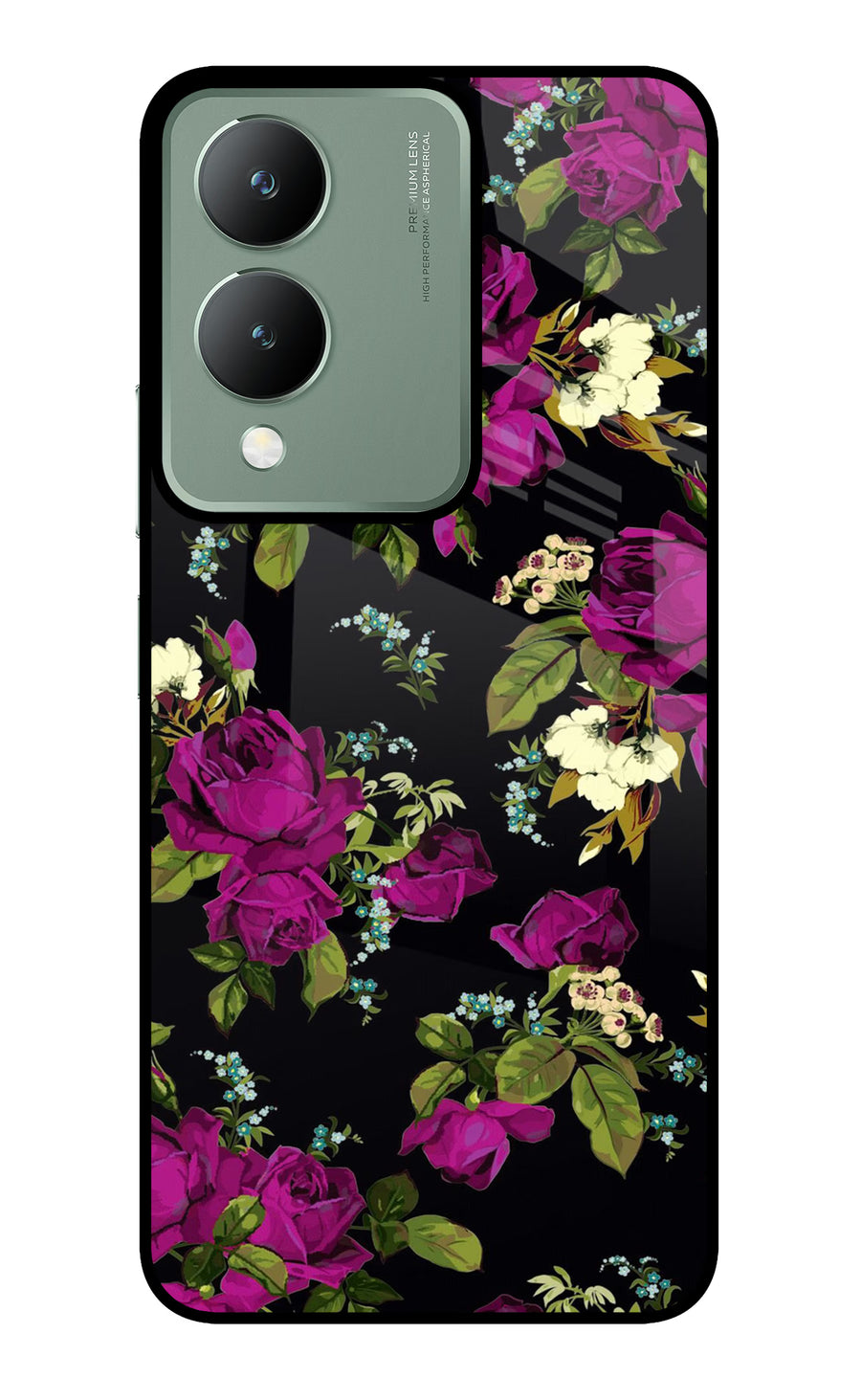 Flowers Vivo Y17s Back Cover, Metal case