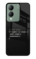 Life Motto Code Vivo Y17s Metal Case Back Cover by Casekaro