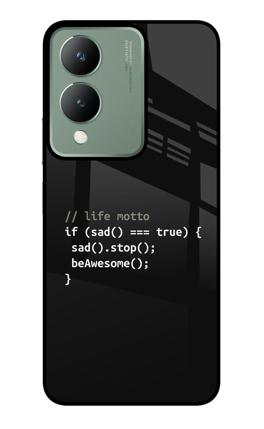 Life Motto Code Vivo Y17s Back Cover, Metal case
