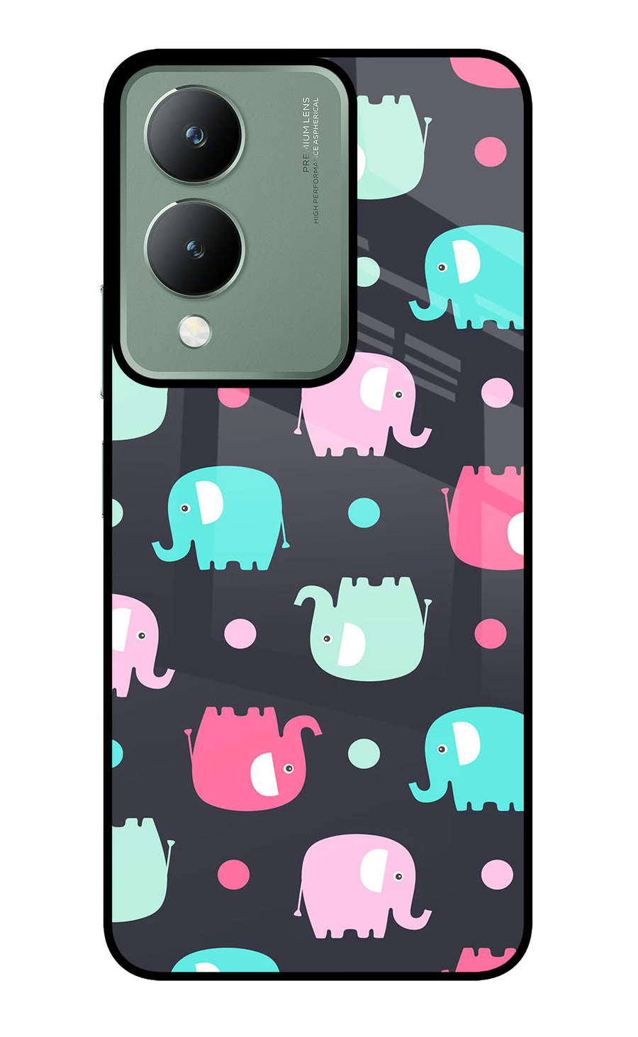 Elephants Vivo Y17s Back Cover, Metal case