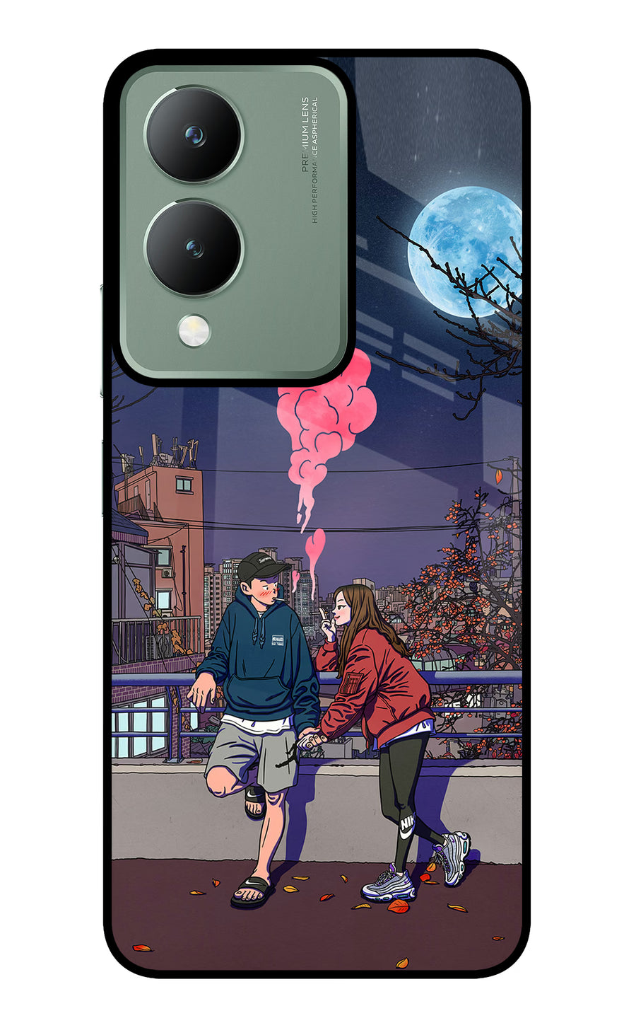 Chilling Couple Vivo Y17s Back Cover, Metal case