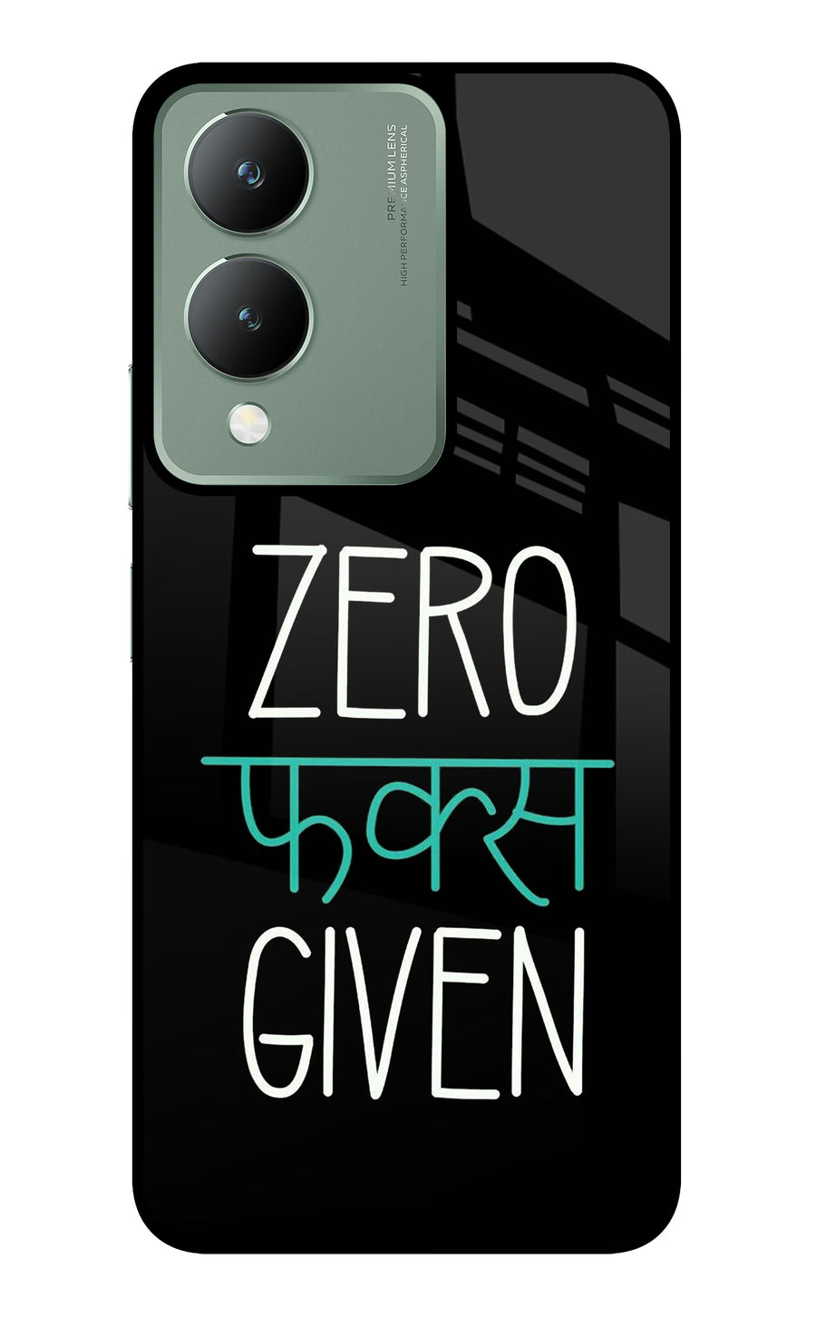 Zero Fucks Given Vivo Y17s Back Cover, Metal case