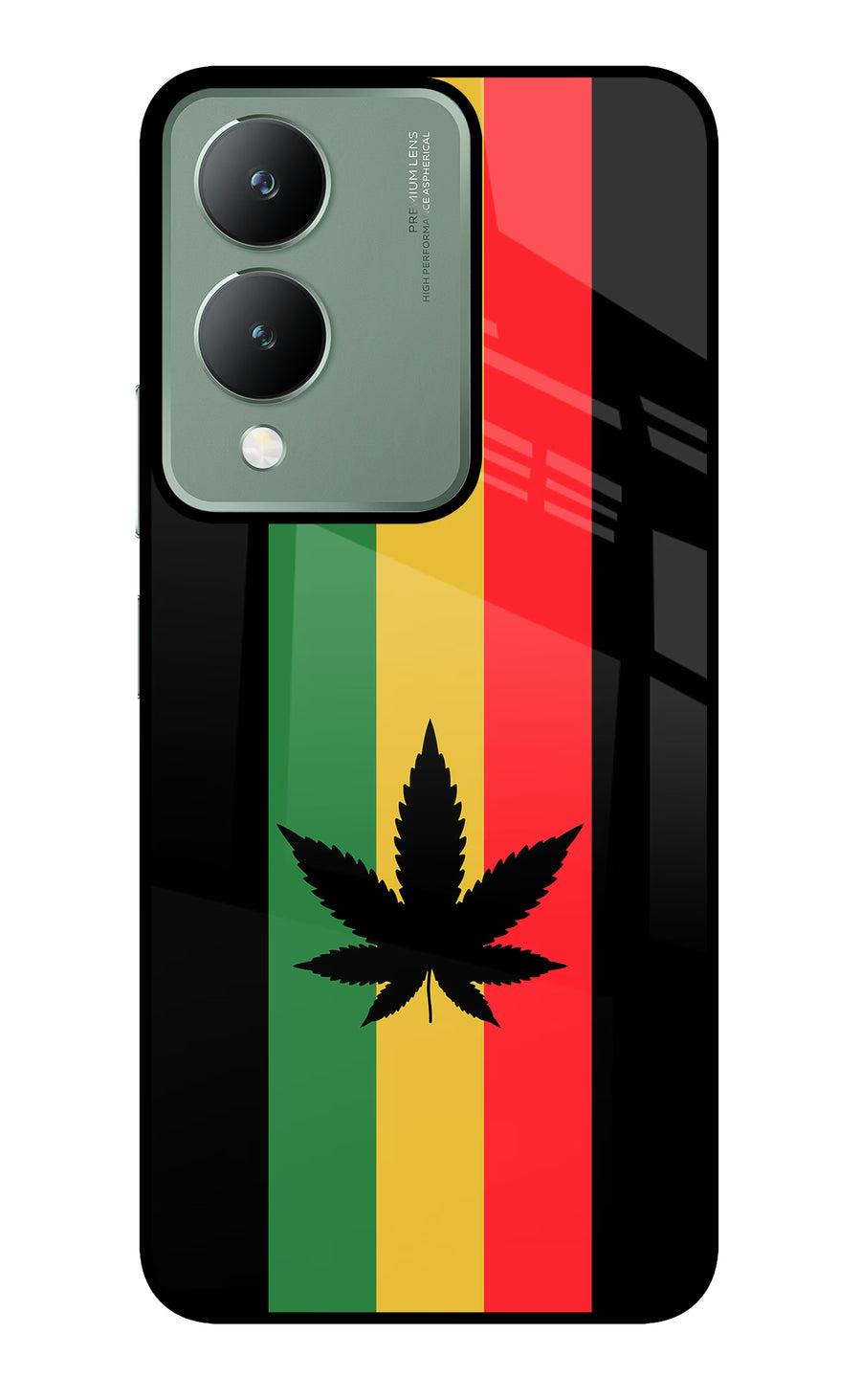 Weed Flag Vivo Y17s Back Cover, Metal case