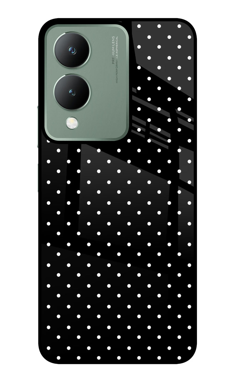 White Dots Vivo Y17s Back Cover, Metal case
