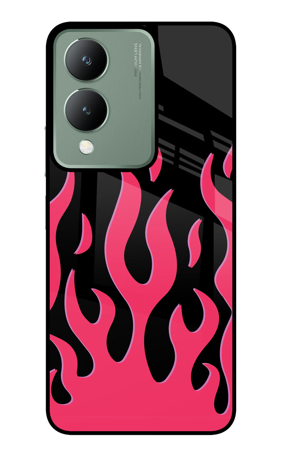 Fire Flames Vivo Y17s Back Cover, Metal case