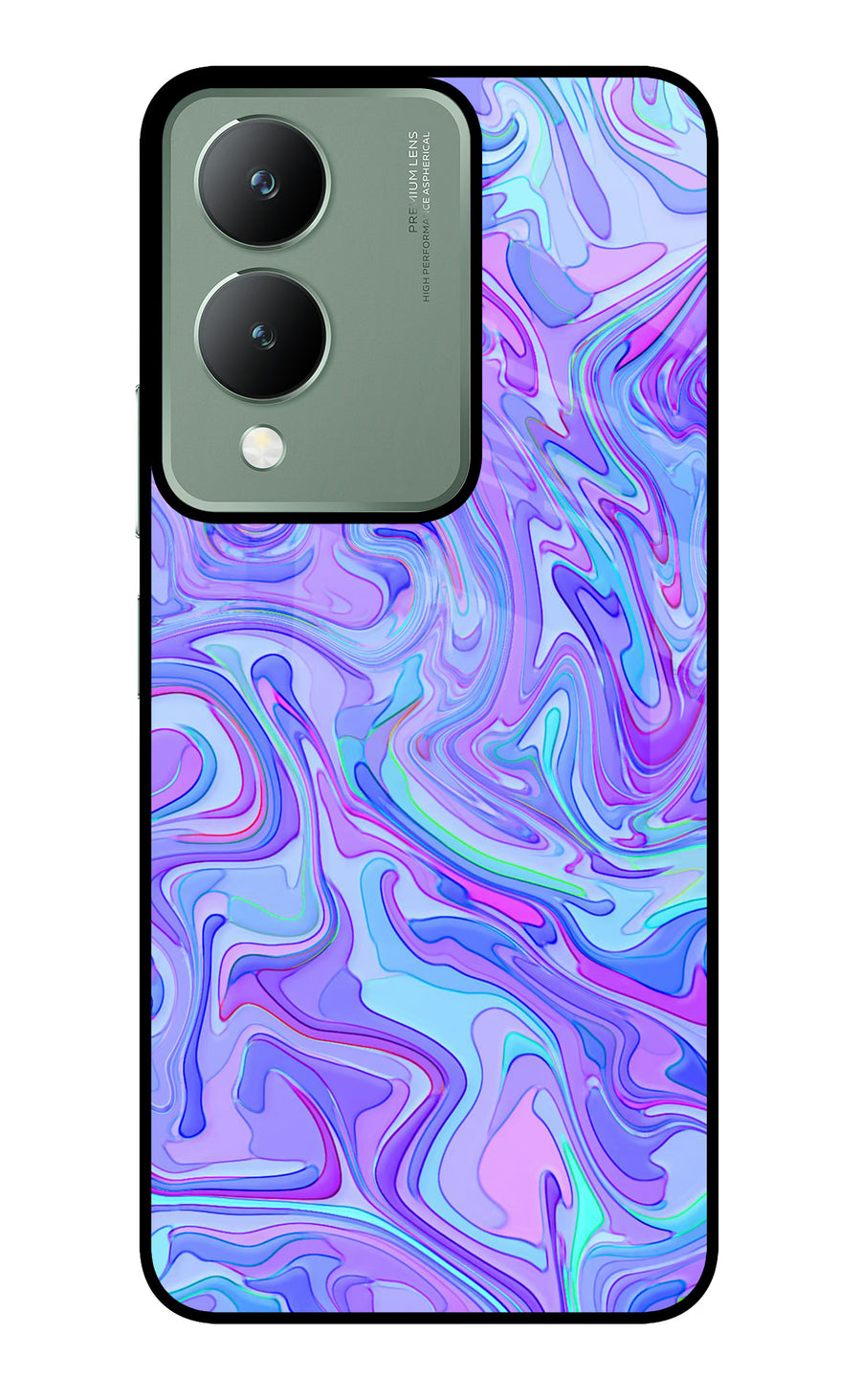 Glitter Vivo Y17s Back Cover, Metal case