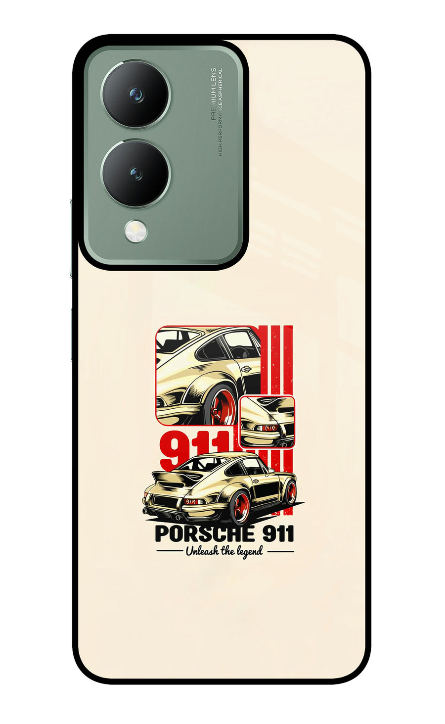 Classic Porsche 911 Vivo Y17s Back Cover, Metal case