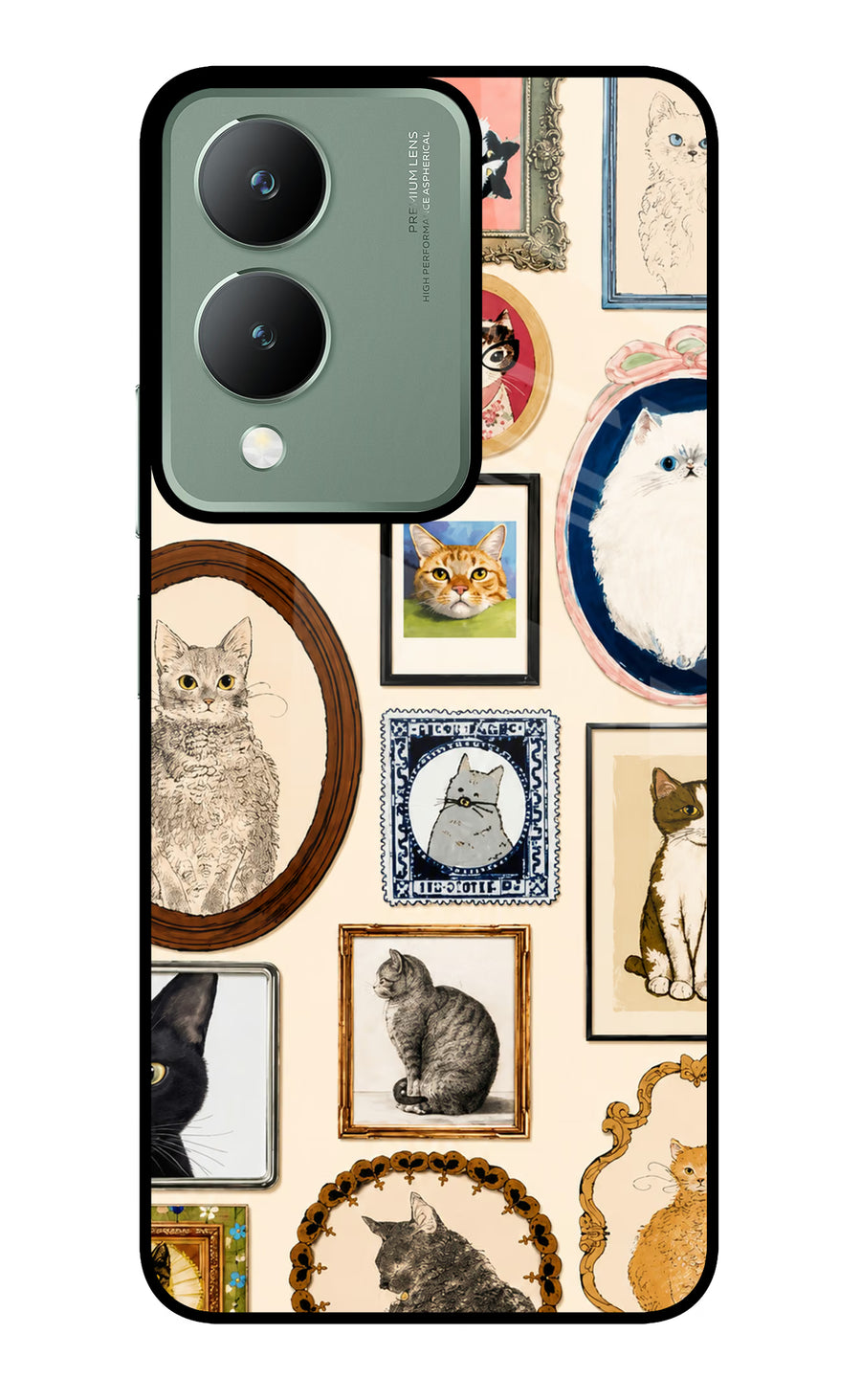 Mirror Cats Vivo Y17s Back Cover, Metal case