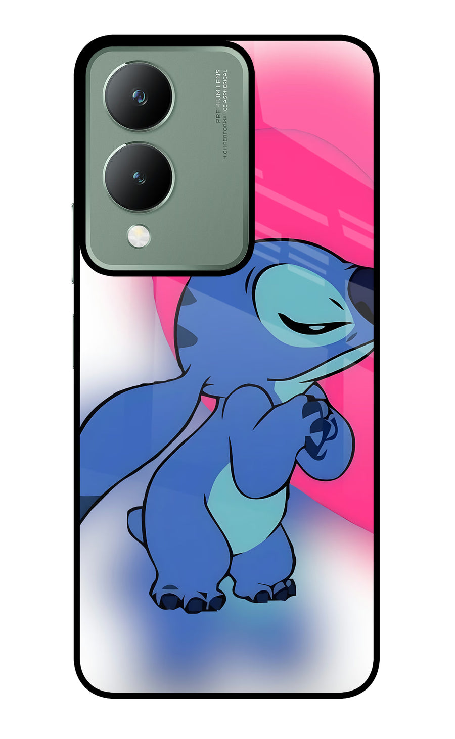 Stitch Hug Vivo Y17s Back Cover, Metal case