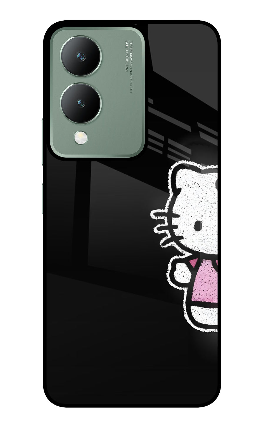 Kitty Charm Vivo Y17s Back Cover, Metal case