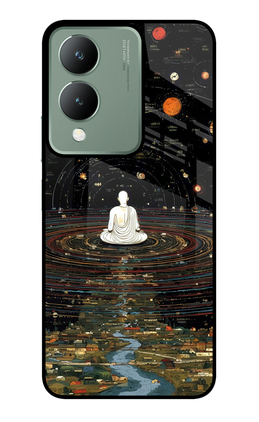 Space Monk Vivo Y17s Back Cover, Metal case
