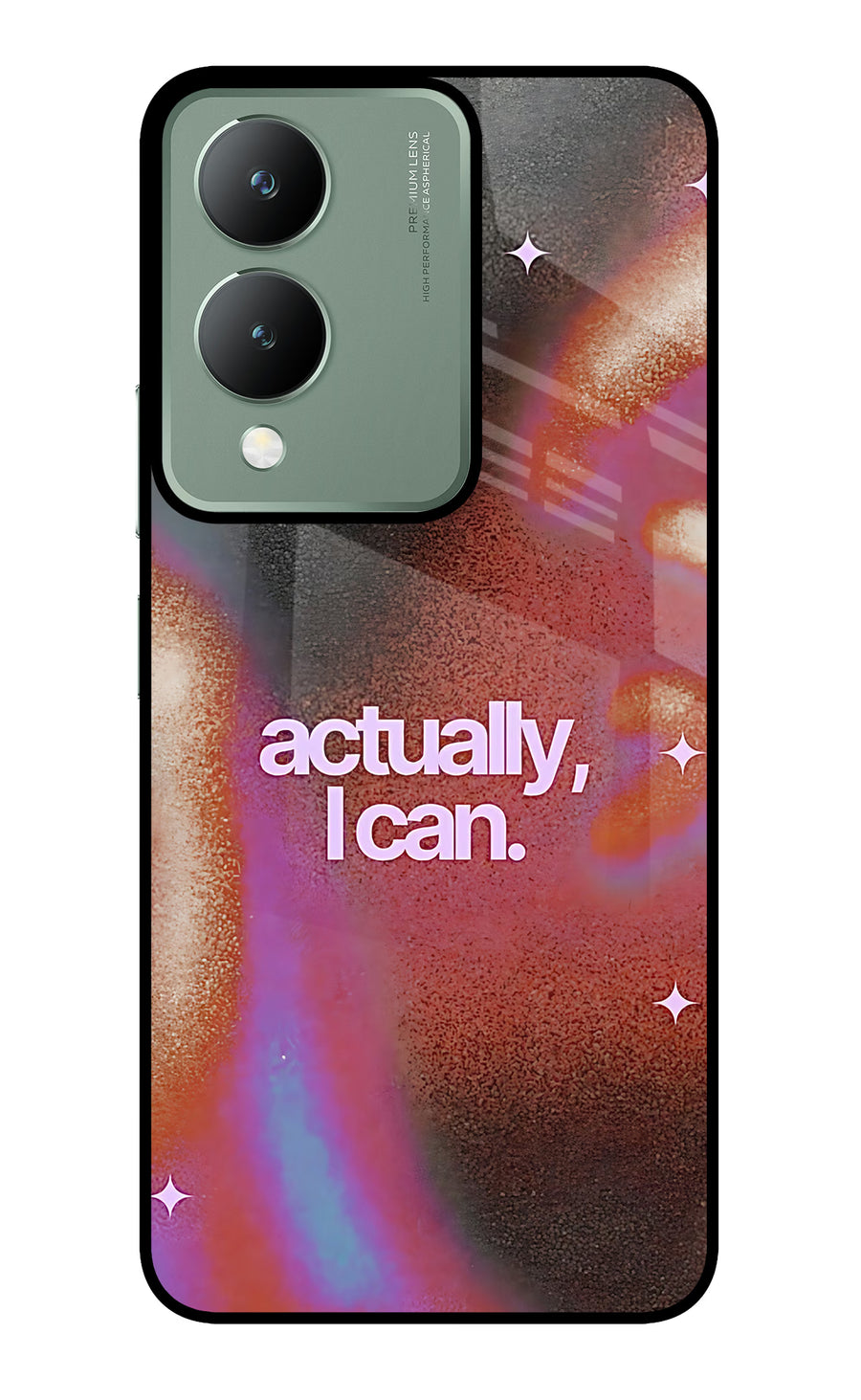 Pink Aura Vivo Y17s Back Cover, Metal case