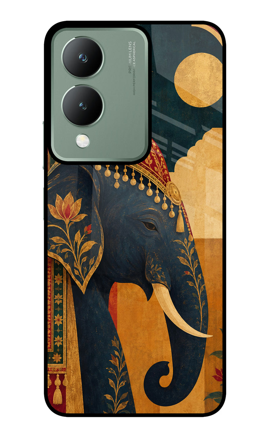 Royal Elephant Vivo Y17s Back Cover, Metal case