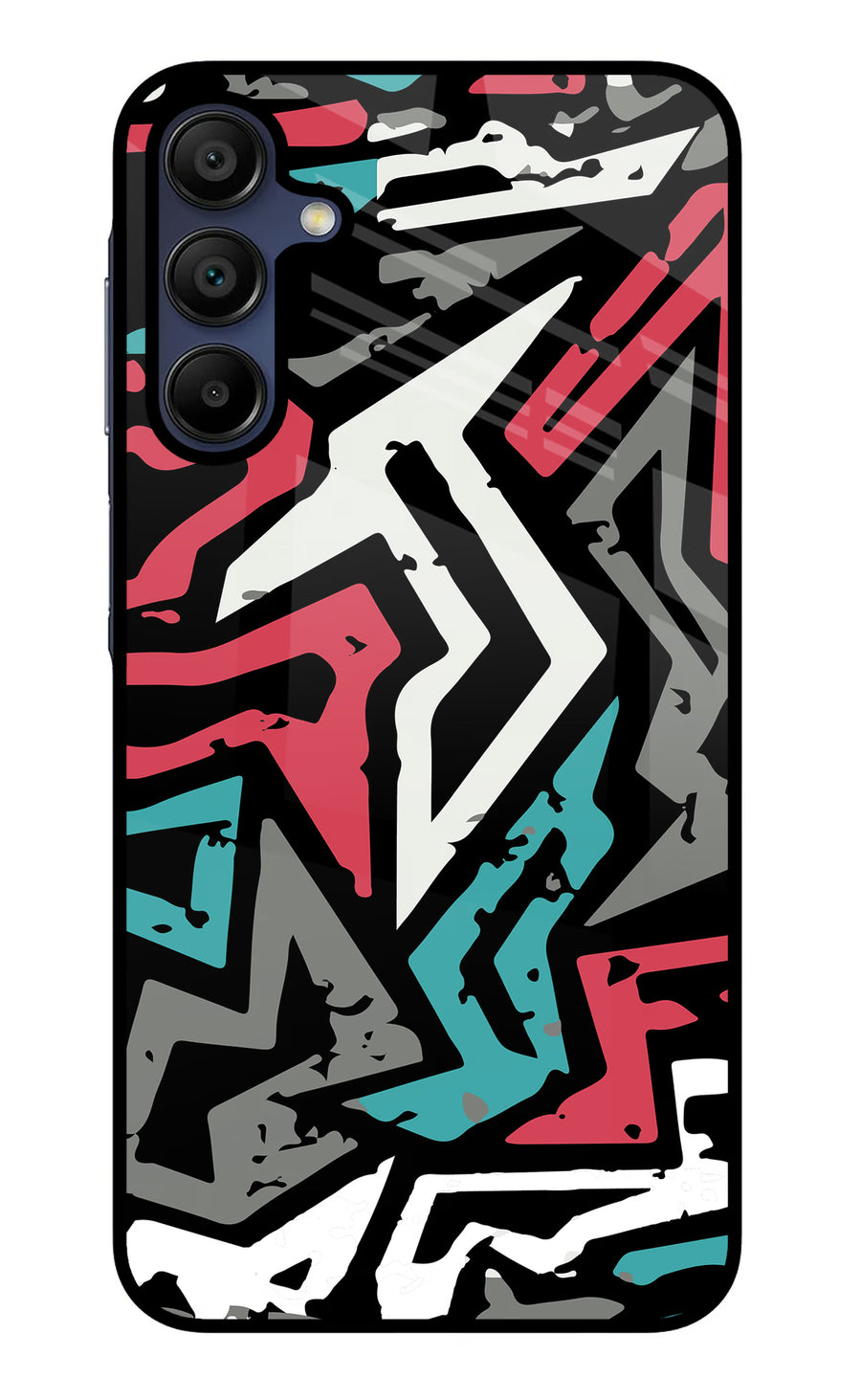 Geometric Graffiti Samsung A15 5G Back Cover, Metal case