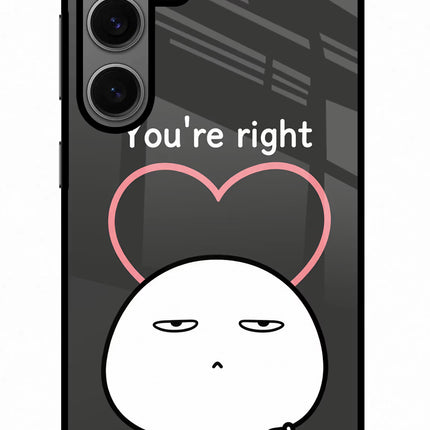 You're Right Samsung S24 Metal Case Back Cover by Casekaro