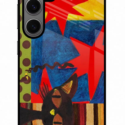 Pop Cat Samsung S24 Metal Case Back Cover by Casekaro
