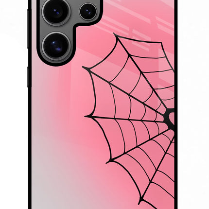 Pink Web Samsung S24 Ultra Metal Case Back Cover by Casekaro
