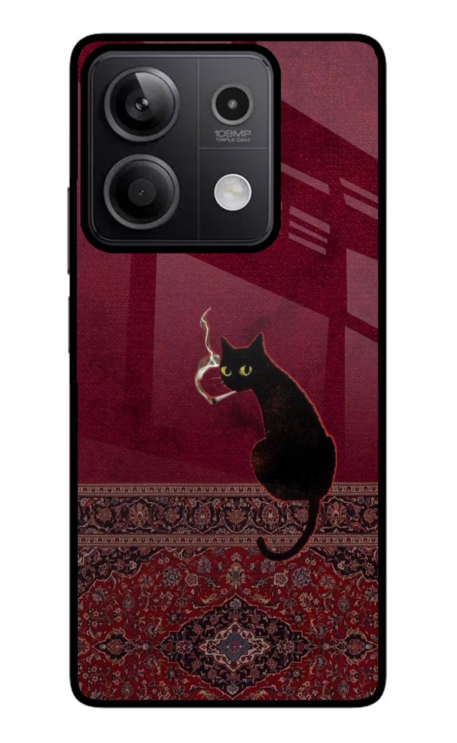 Midnight Cat Redmi Note 13 5G Back Cover, Metal case