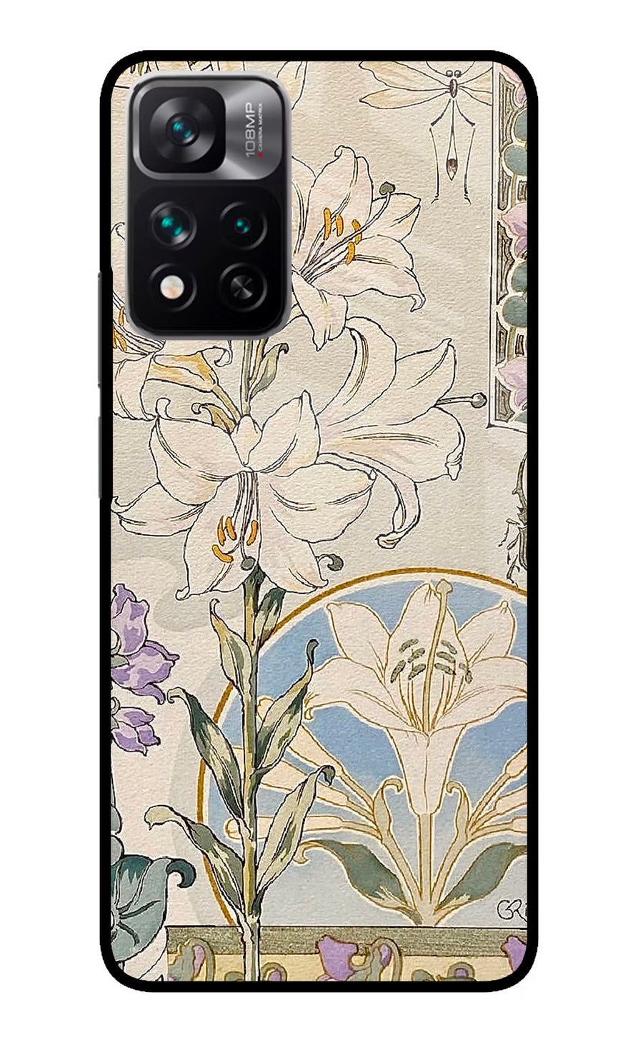White Lily Redmi Note 13 Pro 5G Back Cover, Metal case