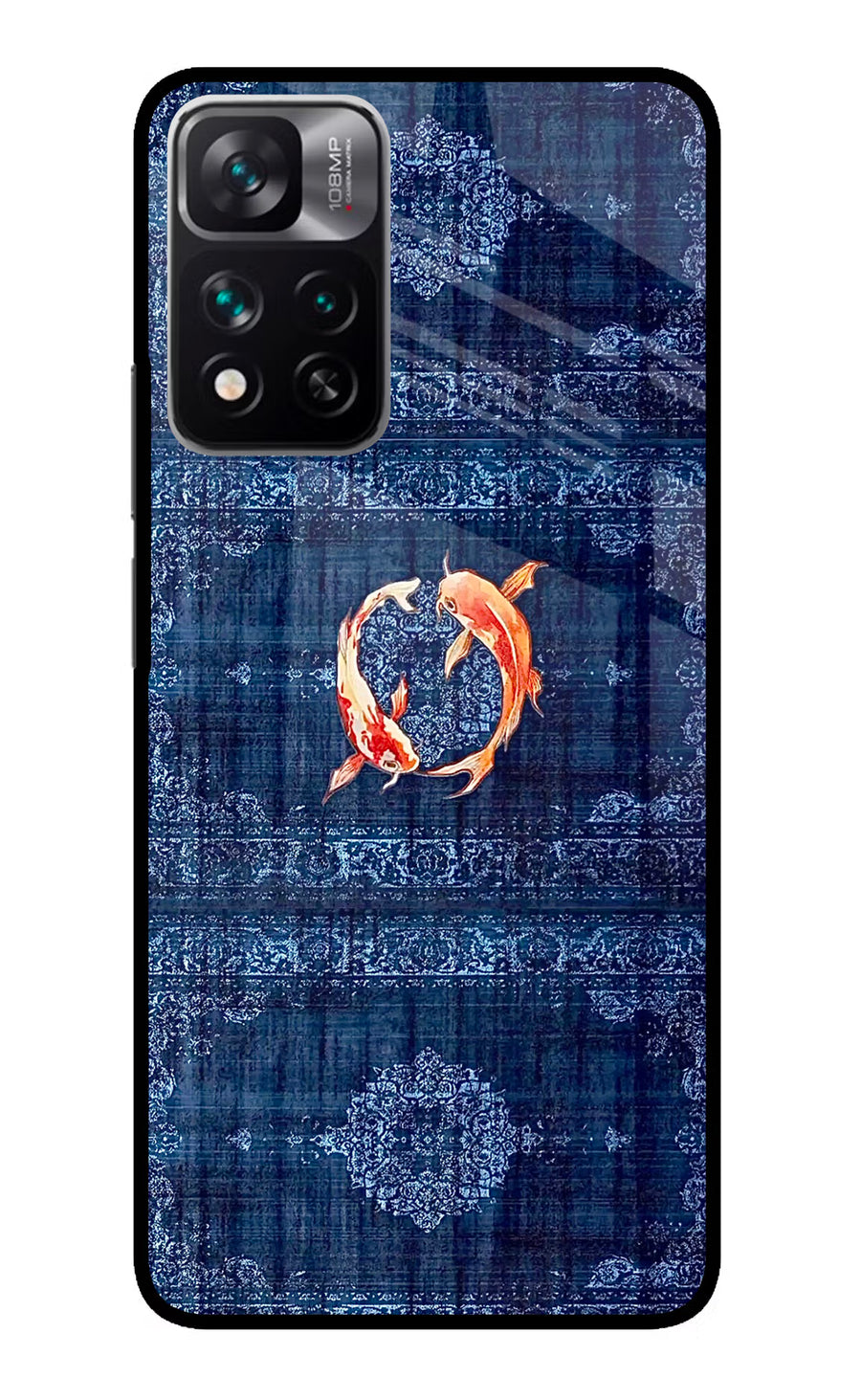 Koi Blue Redmi Note 13 Pro 5G Back Cover, Metal case