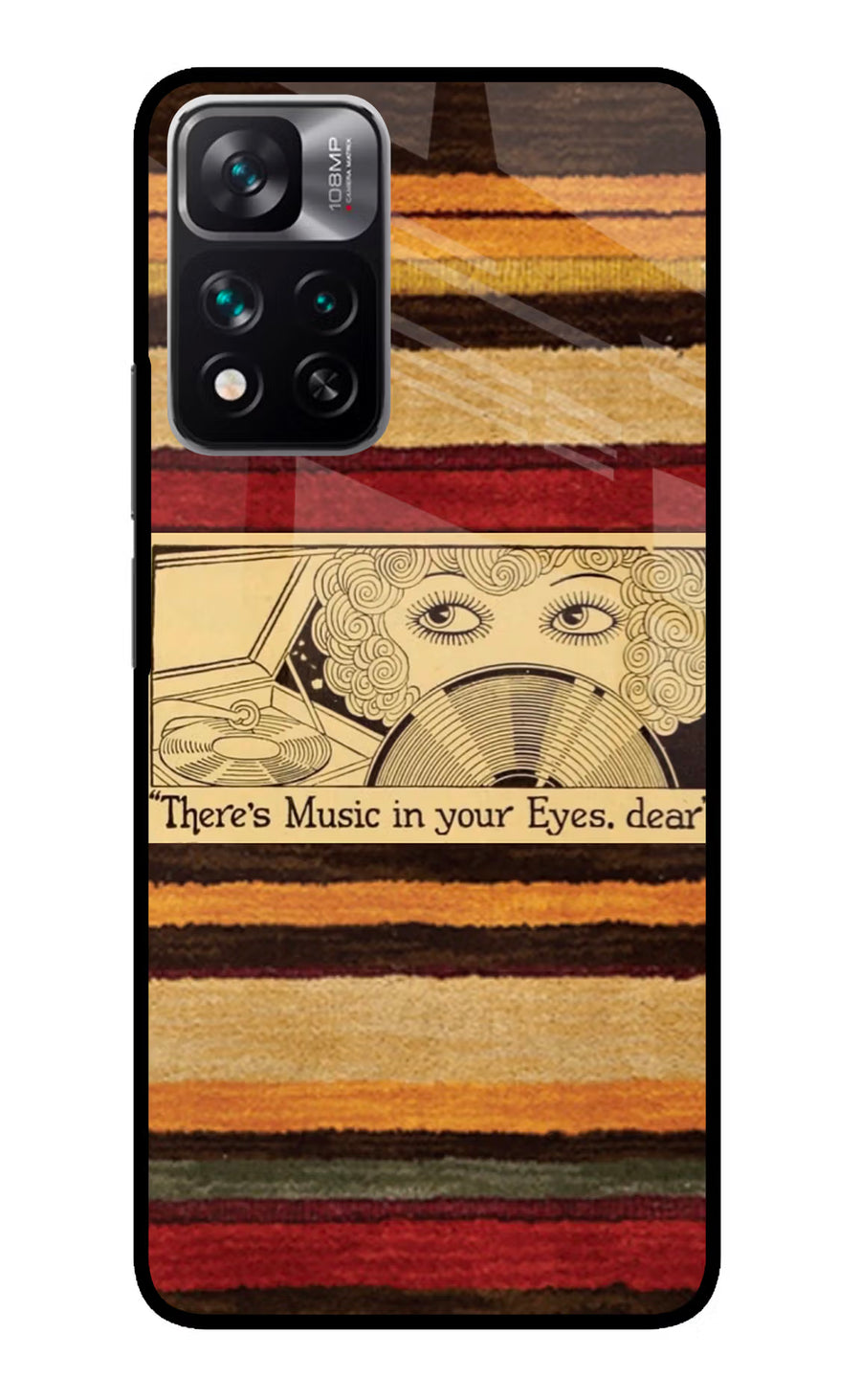 Vinyl Stripes Redmi Note 13 Pro 5G Back Cover, Metal case