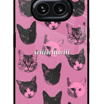 Pink Cats Nothing Phone 2A Metal Case Back Cover by Casekaro