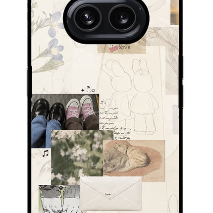 Soft Aesthetic Nothing Phone 2A Metal Case Back Cover by Casekaro