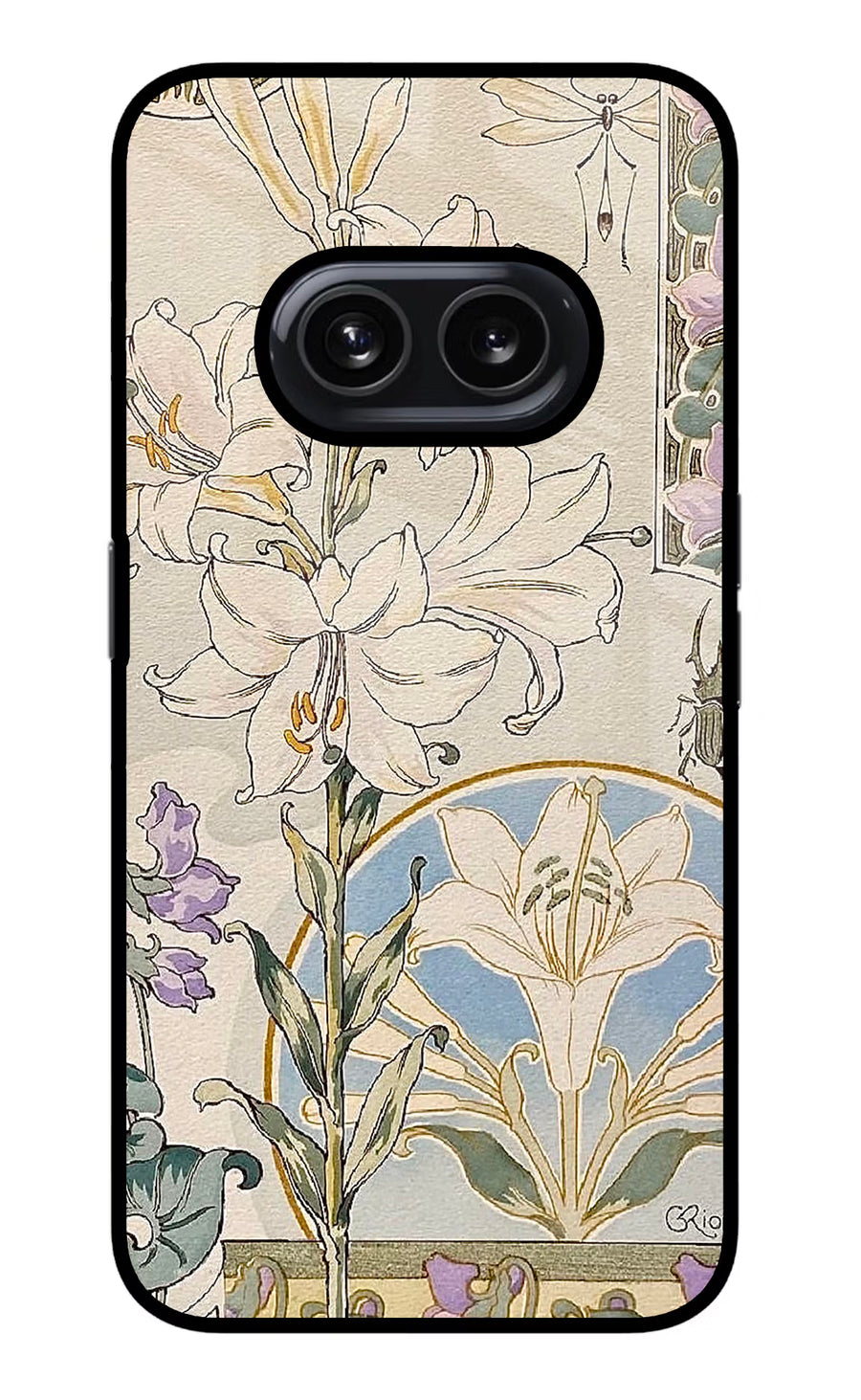 White Lily Nothing Phone 2A Back Cover, Metal case